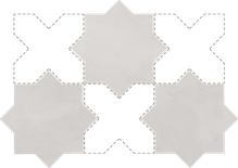 KASBAH STAR SMOKE - Carrelage étoile à tacos 16,8x16,8 cm