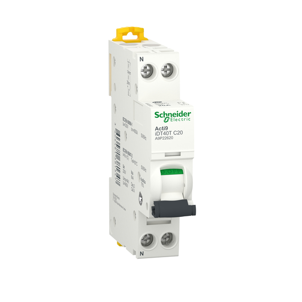 Disjoncteur modulaire ACTI9 iDT40N 1P+N 32A 6000A / 10kA - SCHNEIDER ELECTRIC - A9P34632