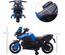 Moto électrique enfant 6 V 3 Km/h max. effet lumineux sonore