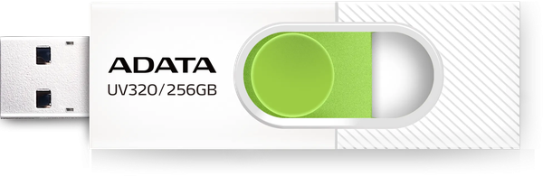 Clé USB 3.2 Adata UV320 - 256Go (Blanc/Vert)