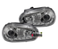 PHARES AVANTS FEUX DEVIL EYES LED CHROME VOLKSWAGEN VW GOLF 4 (13781)
