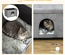 Niche chat maison de chat sur pied repose-pied 2 en 1 gris