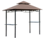 Pavillon abri tonnelle de jardin pour barbecue chocolat