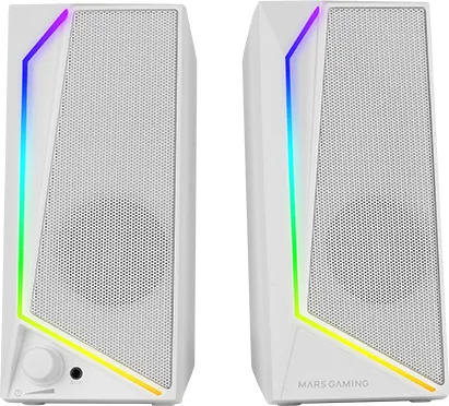 Enceintes Mars Gaming MS-72 RGB (Blanc)