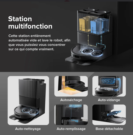 Roborock Qrevo S aspirateur robot laveur Set avec station multifonction