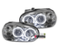 PHARES FEUX AVANTS ANNEAUX LED ANGEL EYES CHROME VOLKSWAGEN VW GOLF 4 (10739)