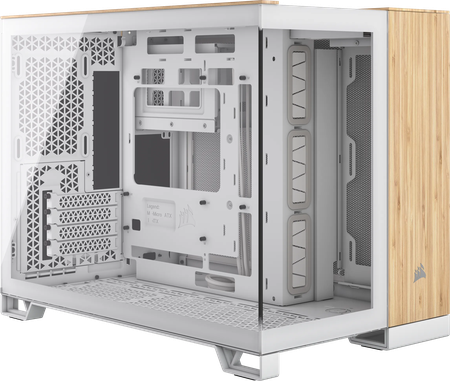 Boitier Mini Tour Micro ATX Corsair 2500X avec panneaux vitrés (Blanc/Marron)