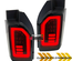 FEUX ROUGES NOIRS CELIS A LEDS DYNAMIQUES POUR VW T6 A HAYON / PORTE RABATTABLE (04898)
