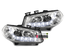 PHARES CHROME FEUX BANDES LED DEVIL EYES RENAULT MEGANE II PH I 2002-2006 (13464)