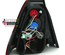 2 FEUX TUNING ROUGES NOIRS BMW SERIE 3 TYPE E46 COMPACT (03516)