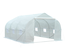 Serre tunnel de jardin grande taille porte + 6 fenêtres acier galvanisé PE haute densité blanc