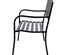 Banc 3 places de jardin style contemporain noir