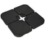 Pied de parasol lot de 4 dalles pour parasol à lester HDPE noir
