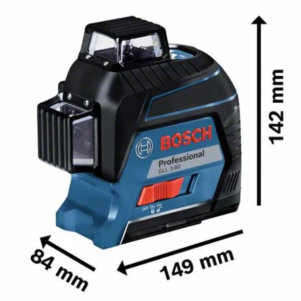Laser lignes croix GLL 3-80 Professional + coffret - BOSCH - 0601063S00