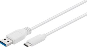Cable Goobay USB 3.0 Type C - A 1m MM (Blanc)