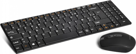 Pack 2en1 (Clavier/Souris) sans fil Advance Slim Compact (Noir)
