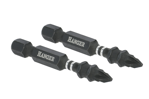 Embouts impact 1/4'' cruciformes PZ1 longueur 75mm - HANGER - 134078