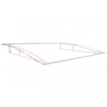 AUVENT PORTE D'ENTR√âE CAROLINE (LIVRAISON OFFERTE) - Coloris - Blanc, Longueur - 140 cm, Profondeur totale - 100 cm