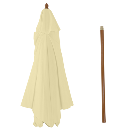 Parasol droit hexagonal bambou polyester