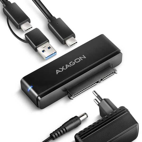 Adaptateur USB-C 3.2 Axagon ADSA-FPX vers S-ATA SSD/HDD avec alimentation