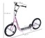 Trottinette patinette freestyle grandes roues et pegs rose