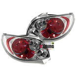 FEUX TUNING LEXUS ROUGES CHROME AVEC LISERET ROUGE PEUGEOT 206 CC (03412)