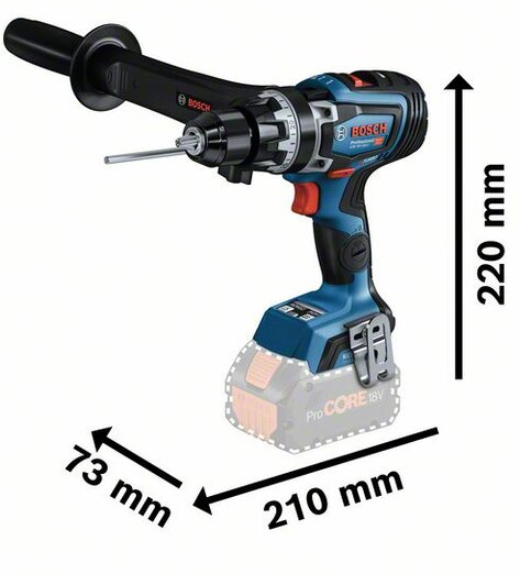 Perceuse-visseuse à percussion 18V GSB 18V-150 C (sans batterie ni chargeur) + coffret L-BOXX - BOSCH - 06019J5102