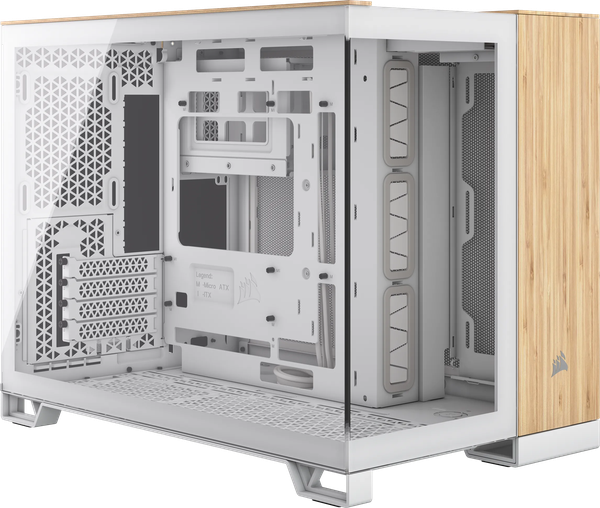 Boitier Mini Tour Micro ATX Corsair 2500X avec panneaux vitrés (Blanc/Marron)