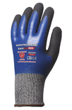 Gant tricoté anti-coupure EUROCUT N555 EUROTECHNIQUE double enduction bleu/noir T10 - COVERGUARD - 1CRFN10