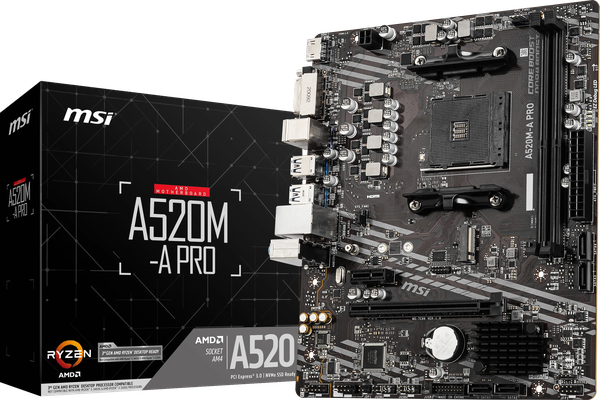 Carte Mère MSI A520M Pro (AM4) Micro ATX
