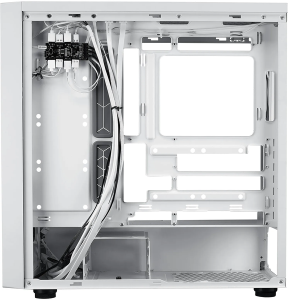 Boitier Moyen Tour ATX Cooler Master MasterBox 600 RGB avec panneau vitré (Blanc)