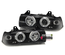 PHARES FEUX NOIRS ANGEL EYES ANNEAUX LED BMW SERIE 3 E36 BERLINE TOURING (03319)