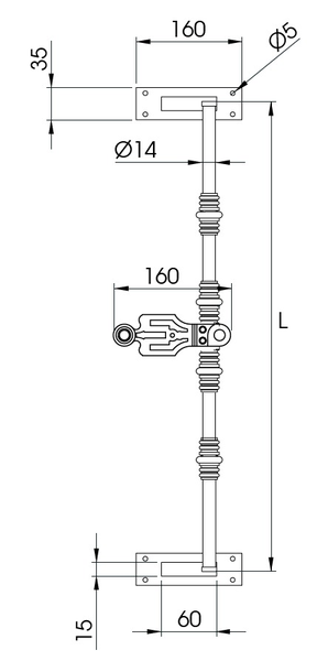 Accessoire de croisée brut - TORBEL - 0560S10