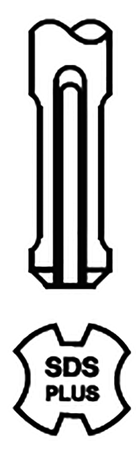Foret béton SDS Plus 2 taillants diamètre 5 x 160 mm - HANGER THOR - 155662