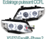 PHARES CHROME ANNEAUX ANGEL EYES FEUX CCFL BMW X5 E53 FACELIFT 2003-2007 (03373)