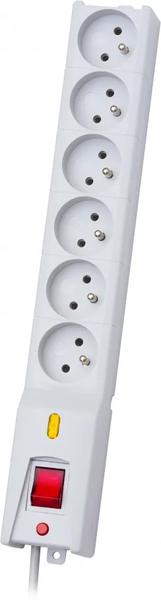 Multiprise Lestar 6 prises + Interrupteur 1.50m LXA610