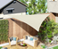 Voile d'ombrage triangulaire 6x6x6m crème