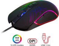 Souris filaire Gamer Advance GTA 230 RGB (Noir)