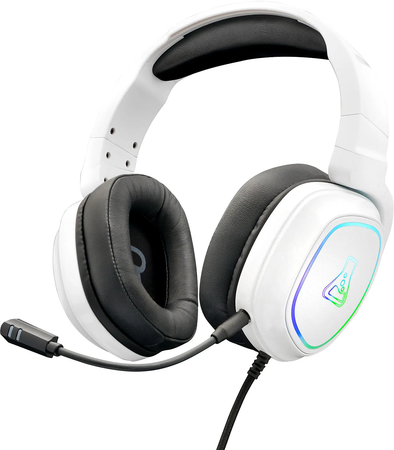 Casque Gamer filaire The G-Lab Korp Radium RGB (Blanc)