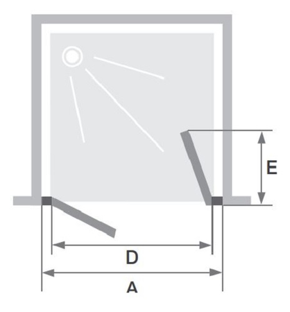 Porte de douche SUPRA 2P pivotante 80cm profilé blanc verre transparent - KINEDO - PA1530BTN