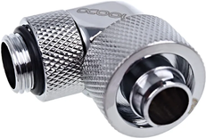 Raccord rotatif coudé à compression pour Tube Ø16mm - G1/4 Alphacool Eiszapfen (Argent)