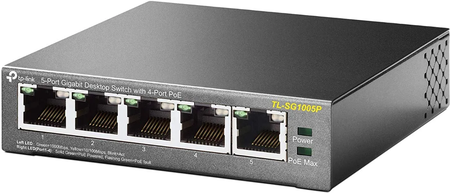 Switch réseau ethernet Gigabit TP-Link TL-SG1005P - 5 ports dont 4x PoE