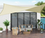 Voile d'ombrage carré 3 x 3 m crème
