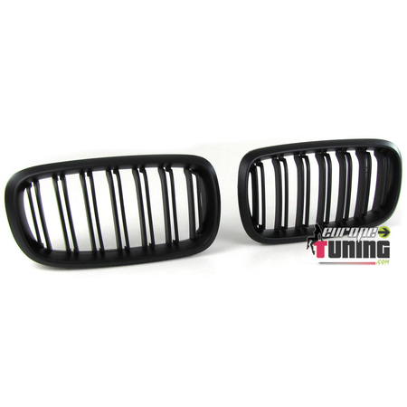 CALANDRES SPORT NOIRES MATES DOUBLE AILETTES BMW X5 F15 et X6 F16 2013-2018 (04818)