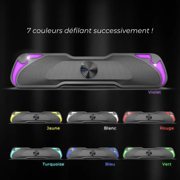 Enceintes sans fil Advance SoundPhonic RGB (Noir)