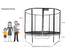 Kangui - Trampoline de jardin rond 305 cm + filet + échelle + bâche + kit ancrage | PUNCHI Vert