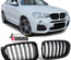 GRILLES DE CALANDRES SPORT NOIRES DOUBLE AILETTES BMW X3 F25 LCI et X4 F26 2014-2018 (04819)