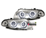 2 PHARES FEUX ANGEL EYES ANNEAUX LED BMW SERIE 3 E46 5 PORTES 1998-2001 (03322)