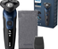 Philips Rasoir Series 5000 - rasoir électrique pour homme Wet & Dry bleu métallisé, avec tondeuse de précision et pochette souple de voyage (modèle S5465/18)