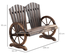 Banc de jardin 2 places Adirondack rustique chic sapin carbonisé